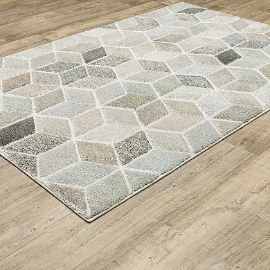 StyleHaven Colton Geometric Cubes Power-Loomed Area Rug