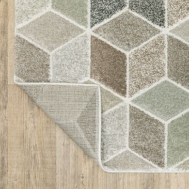 StyleHaven Colton Geometric Cubes Power-Loomed Area Rug