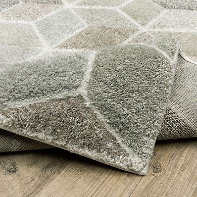 StyleHaven Colton Geometric Cubes Power-Loomed Area Rug