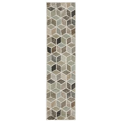 StyleHaven Colton Geometric Cubes Power-Loomed Area Rug