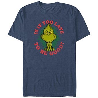Men's Dr. Seuss Grinch Is It Too Late To Be Good? Graphic Tee