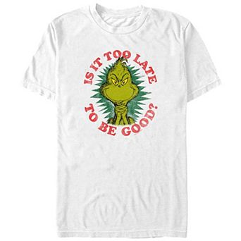 Men's Dr. Seuss Grinch Is It Too Late To Be Good? Graphic Tee