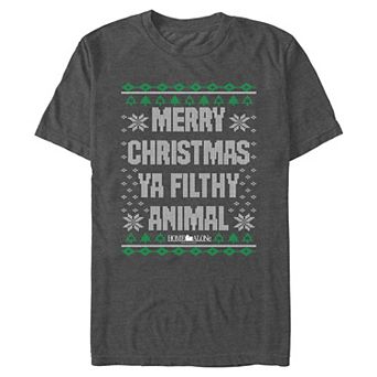 Men's Home Alone Merry Christmas Ya Filthy Animal Sweater Graphic Tee