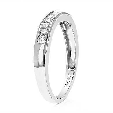 Amairah 14k Gold 1/2 Carat T.W. Princess Diamond Wedding Band Half Eternity Ring