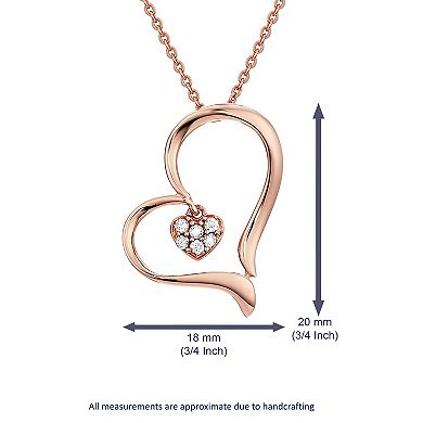 Amairah 1/20 Carat T.W. Diamond Heart Pendant Necklace