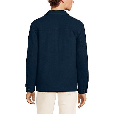 Men's Lands' End Wool Blend Shirt Jacket