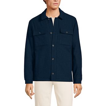 Men's Lands' End Wool Blend Shirt Jacket