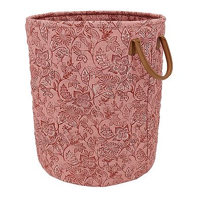 Sonoma Goods For Life Large Terracotta Floral Quilted Basket