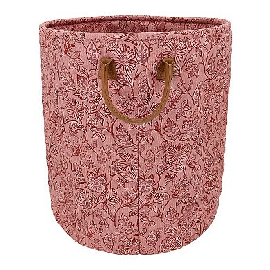 Sonoma Goods For Life Large Terracotta Floral Quilted Basket
