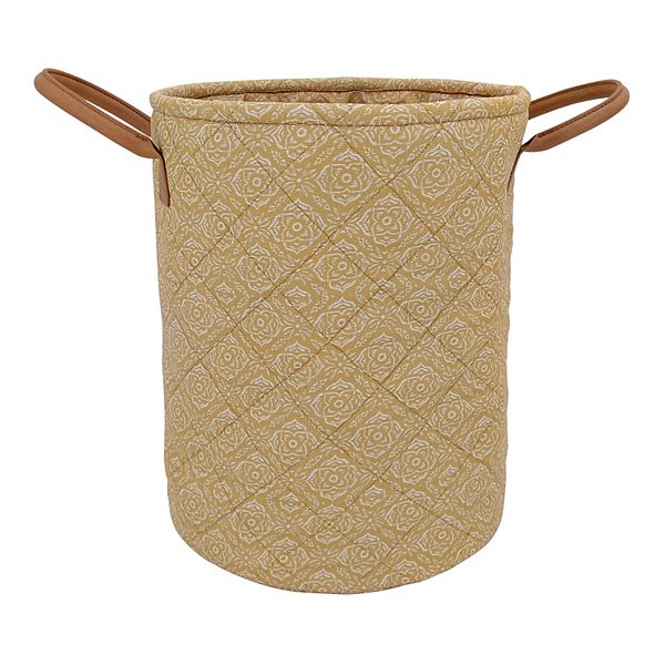 Sonoma Goods For Life® Small Yellow Quilted Basket - Rattan