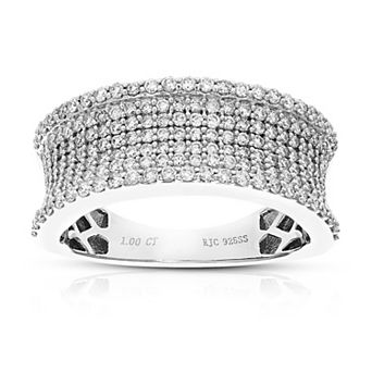 Amairah Sterling Silver 1 Carat T.W. Lab-Grown Diamond Wedding Band