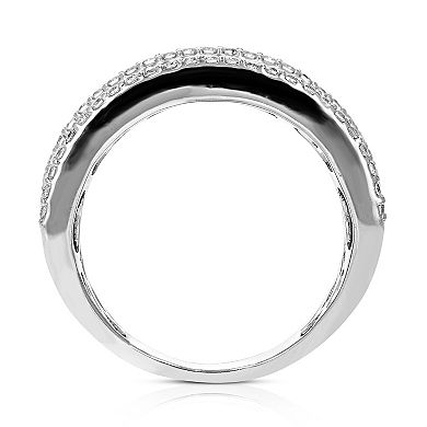 Amairah Sterling Silver 1 Carat T.W. Lab-Grown Diamond Wedding Band