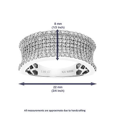 Amairah Sterling Silver 1 Carat T.W. Lab-Grown Diamond Wedding Band