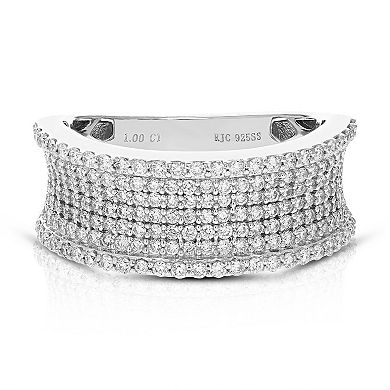 Amairah Sterling Silver 1 Carat T.W. Lab-Grown Diamond Wedding Band