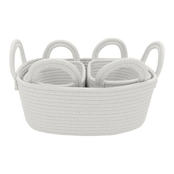 Sonoma Goods For Life® 3-Pack Rope Storage Baskets - White