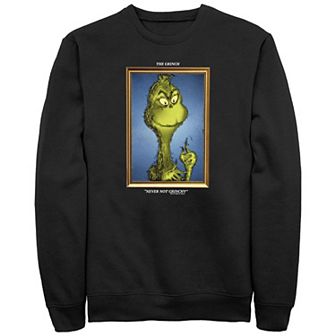 Big & Tall Dr. Seuss Grinch Portrait Never Not Grinchy Graphic Fleece