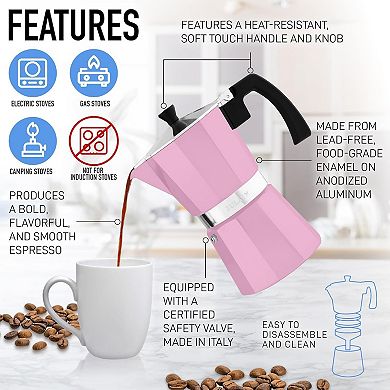 Zulay Kitchen 3 Cup Moka Pot Espresso - Cuban Coffee Maker
