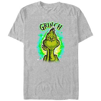 Big & Tall Dr. Seuss Grinch Airbrush Background Graphic Tee