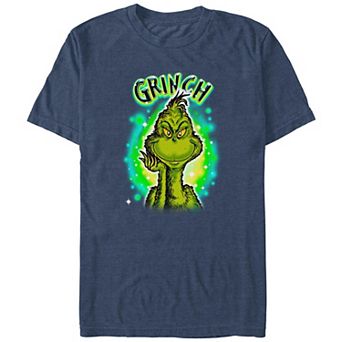 Big & Tall Dr. Seuss Grinch Airbrush Background Graphic Tee