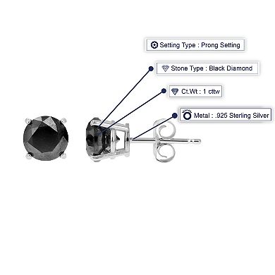 Amairah 1 Carat T.W. Black Diamond Stud Earrings
