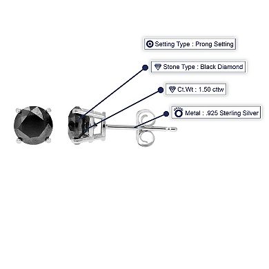 Amairah 1.50 Carat T.W. Black Diamond Stud Earrings