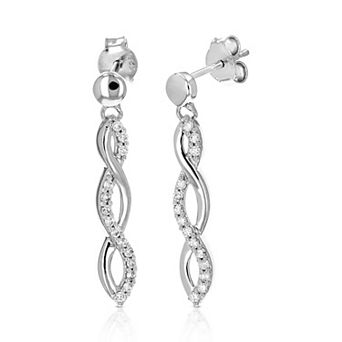 Amairah 1/4 Carat T.W. Diamond Infinity Dangle Earrings