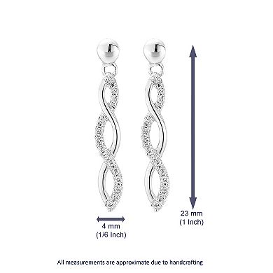 Amairah 1/4 Carat T.W. Diamond Infinity Dangle Earrings