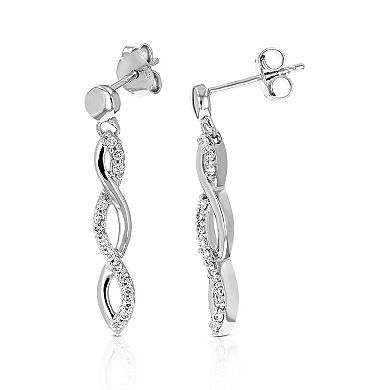 Amairah 1/4 Carat T.W. Diamond Infinity Dangle Earrings