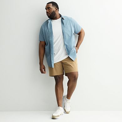 Big & Tall FLX Performance Untucked-Fit Short Sleeve Button Down Shirt