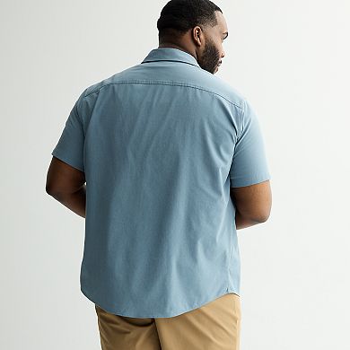 Big & Tall FLX Performance Untucked-Fit Short Sleeve Button Down Shirt