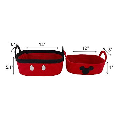 Disney's Mickey Mouse 2-pack Storage Basket Set by The Big One Kids
