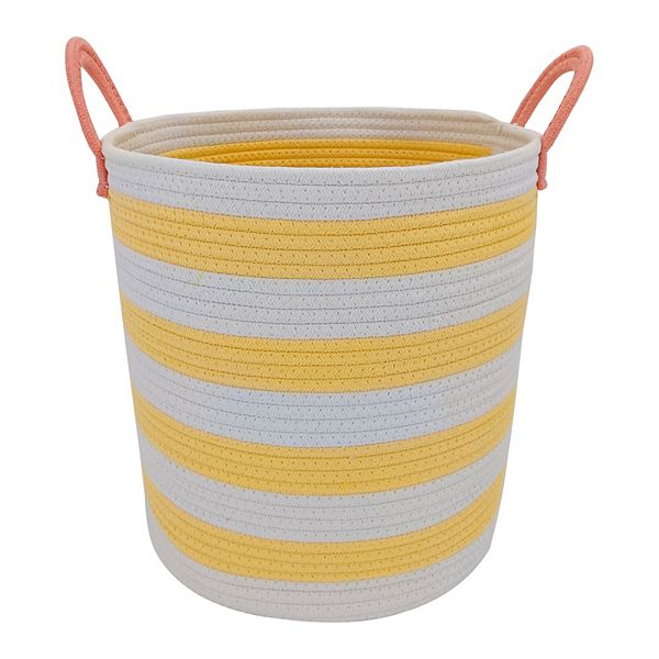The Big One® Striped Rope Bin - Banana Cream
