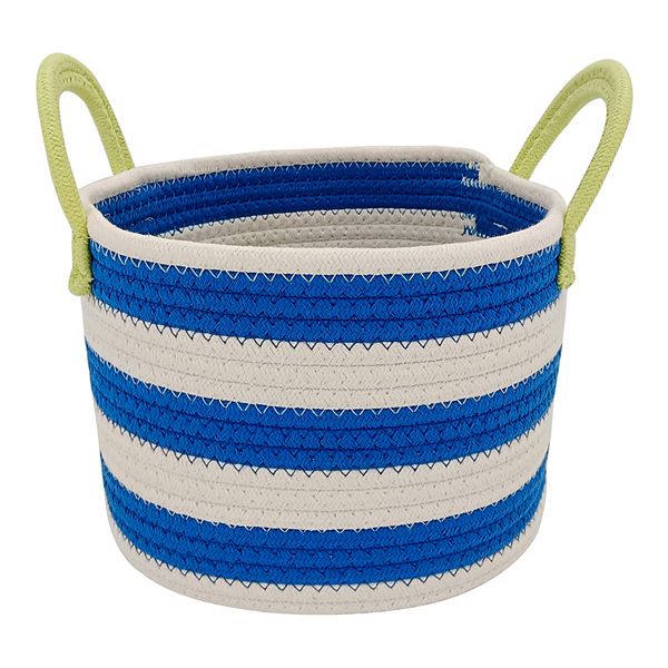 The Big One® Striped Round Rope Bin - Blue