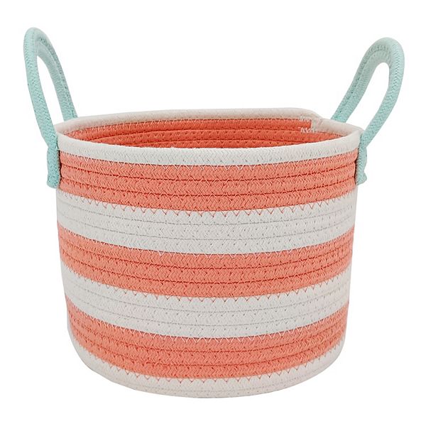 The Big One® Striped Round Rope Bin - Peach