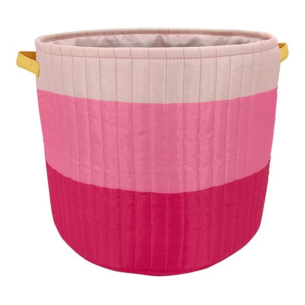 The Big One® Color Blocked Quilted Floor Bin - Pink