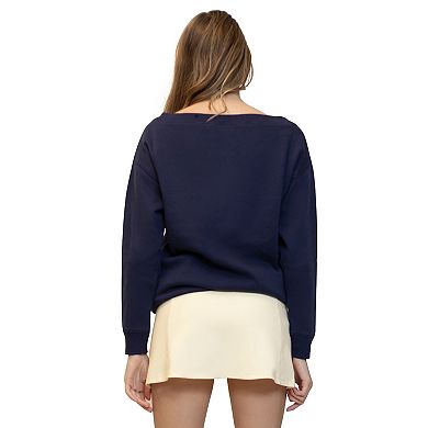 Juniors' madden girl Drop Shoulder Graphic Tunic Sweatshirt
