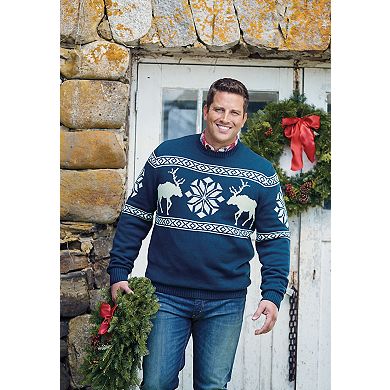 KingSize Men's Big & Tall Holiday Crewneck Sweater