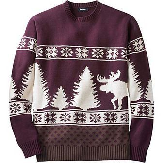 KingSize Men's Big & Tall Holiday Crewneck Sweater