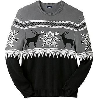KingSize Men's Big & Tall Holiday Crewneck Sweater
