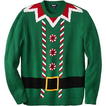 KingSize Men's Big & Tall Holiday Crewneck Sweater