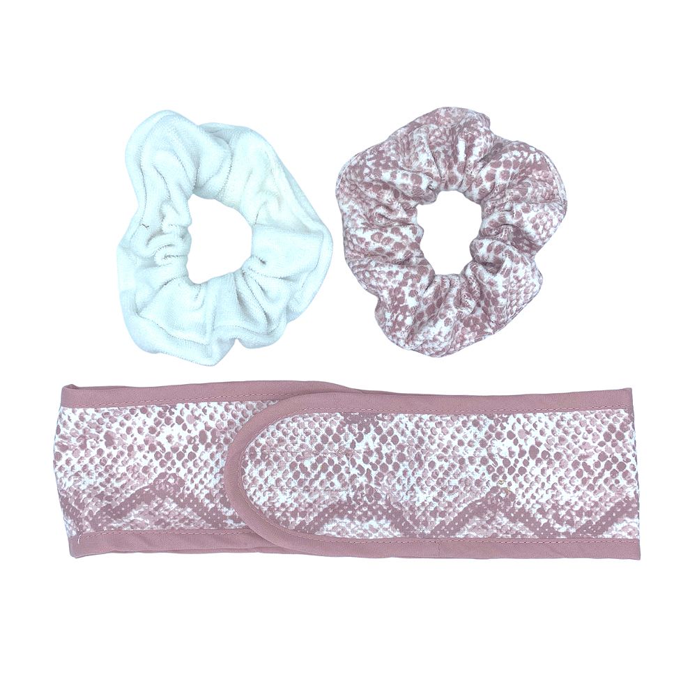Blue Headband and Scrunchy Combo Set
