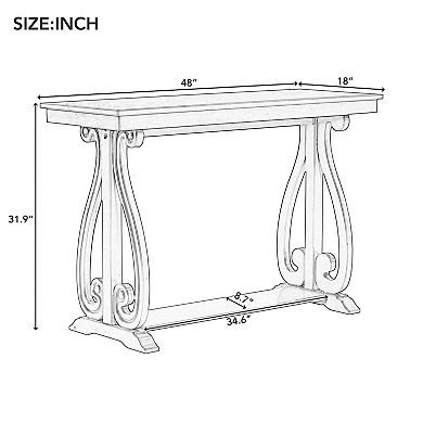 Rustic Vintage Console Table