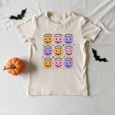 Halloween Candy Bucket Chart Youth Short Sleeve Graphic Tee