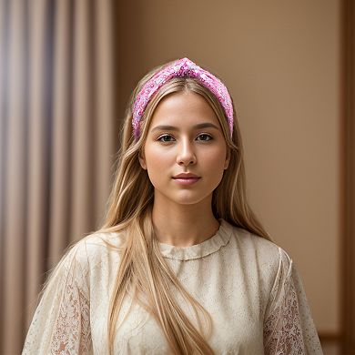 Rainbow Knotted Hair Bands Accessories Sparkly Headbands Cute Sequined Hairbands