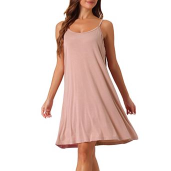 Womens Nightgown Sleeveless Sleepwear Spaghetti Strap Cross Back Nightwear
