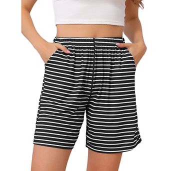 Womens Modal Pajama Lounge Shorts Soft Comfy Pajama Bottoms with Pockets Elastic Boxer Shorts