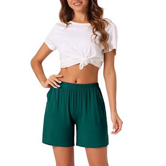 Womens Modal Pajama Lounge Shorts Soft Comfy Pajama Bottoms with Pockets Elastic Boxer Shorts