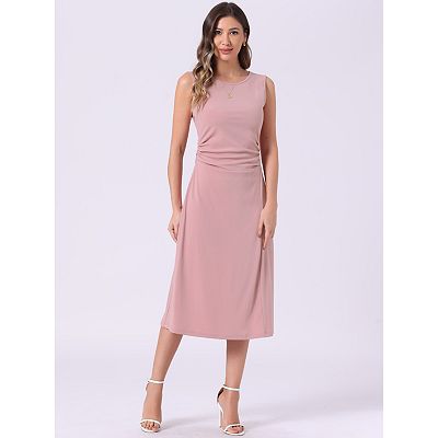 pleated bustier midi dress Spaghetti strap pleated bustier pleated pocket cocktail midi dress