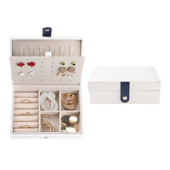 Travel Jewelry Box, Small Portable Jewelry Organizer Case Storage Display Holder For Women