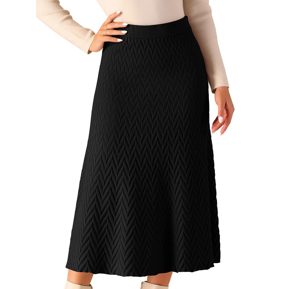 【INCHANT ME】Faber Knit Banding Long skirt 7293036_Black?wid=1000&hei=